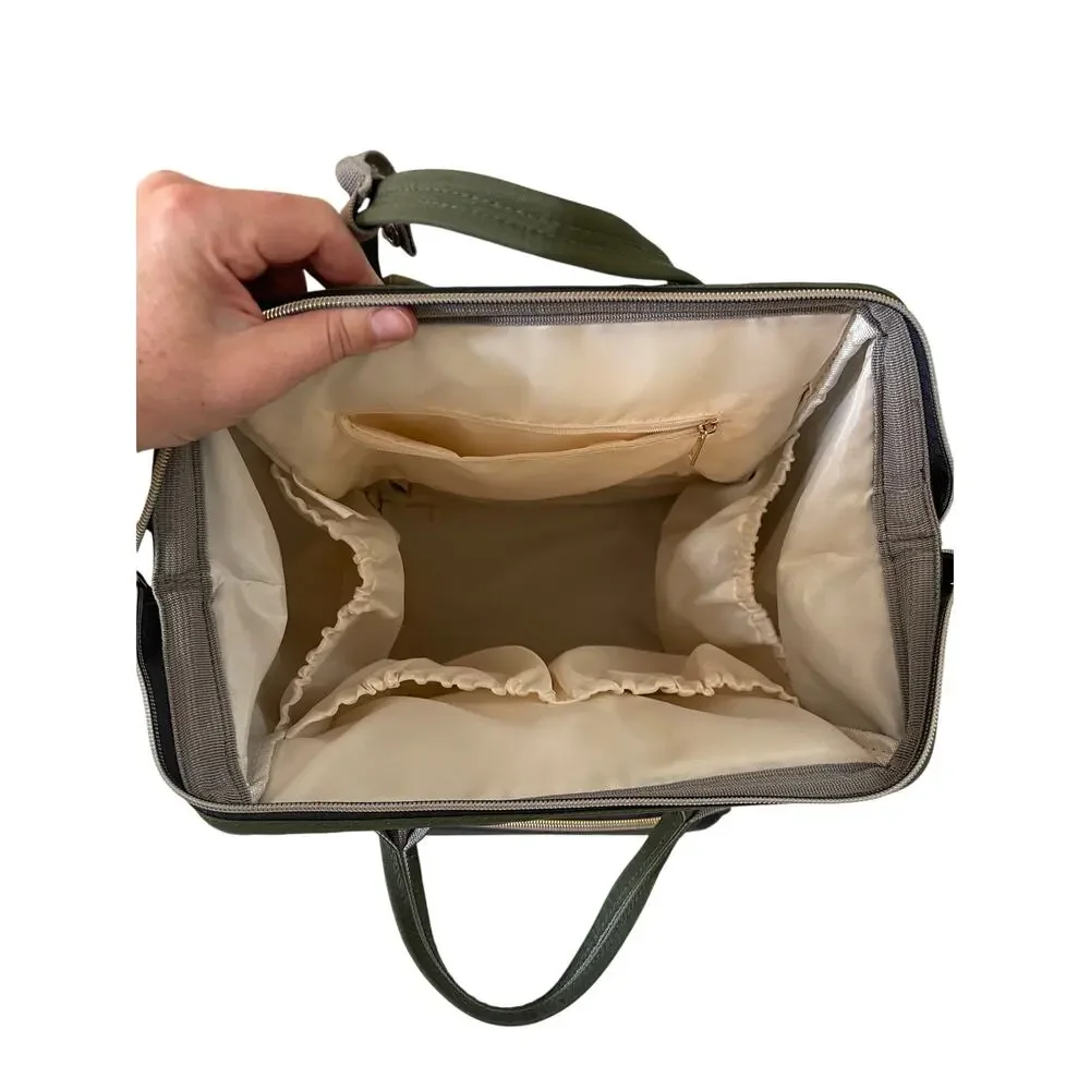 HaloVa Diaper Bag Multi-Function Waterproof Travel‎ Backpack Baby Green
